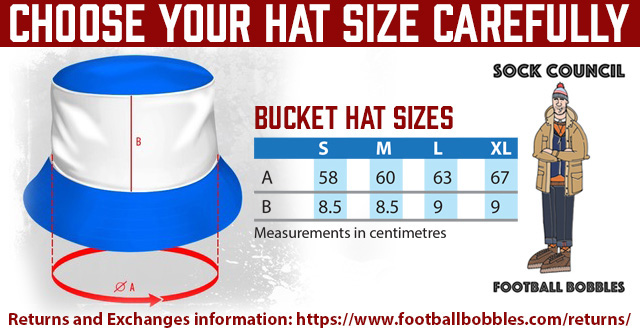 bassett bucket hat football bobbles bucket hats size